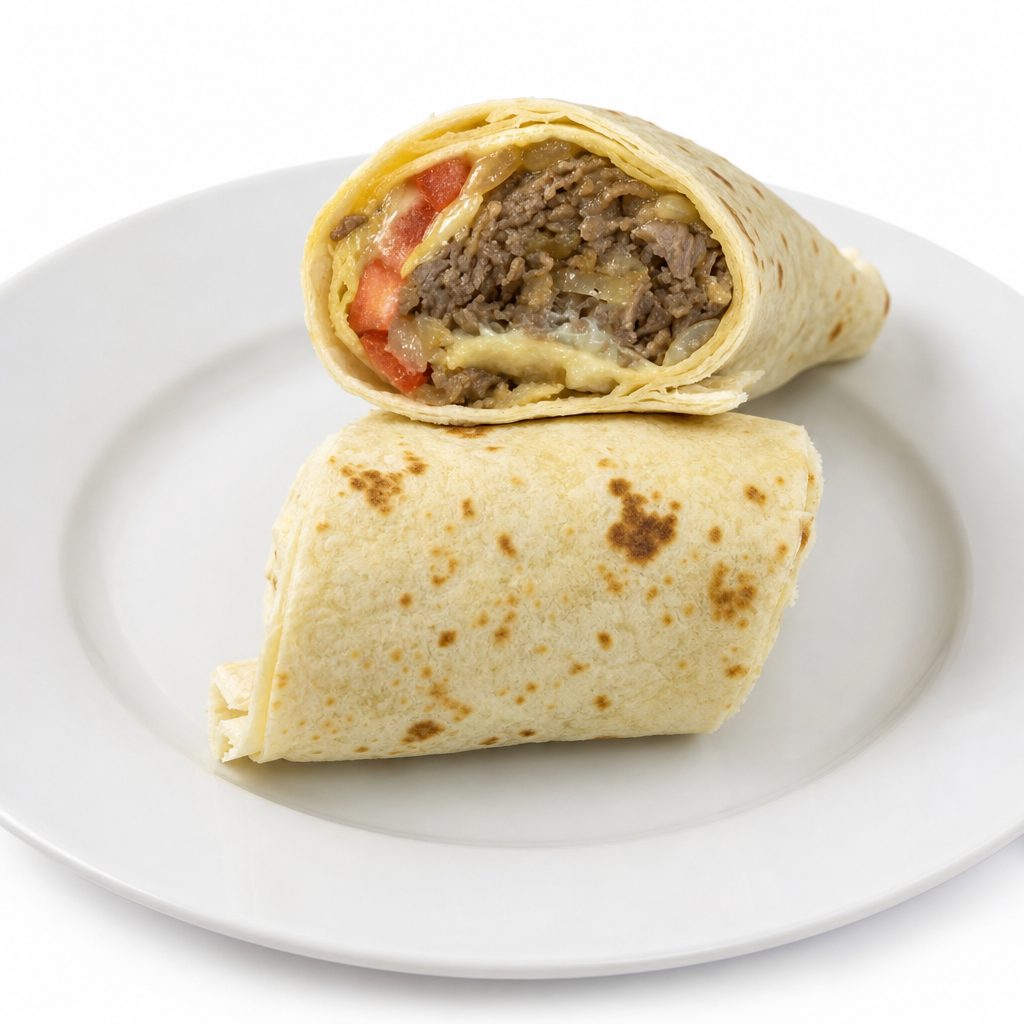 Cheese Steak or Chicken Cheese Steak Wrap.